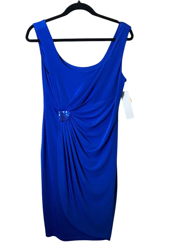 Women's Keyhole Collar DressesDress Casual Midi By Connected Apparel In Blue, Size: 10