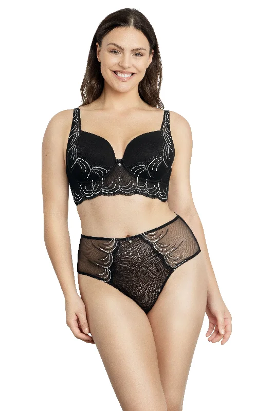 convertible bra with hook-and-eye closurePearl Longline plunge Bra