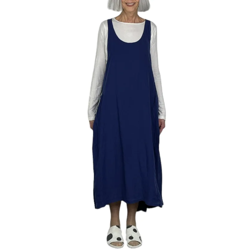 Women's Wide-Neck DressesLINEN APRON DRESS