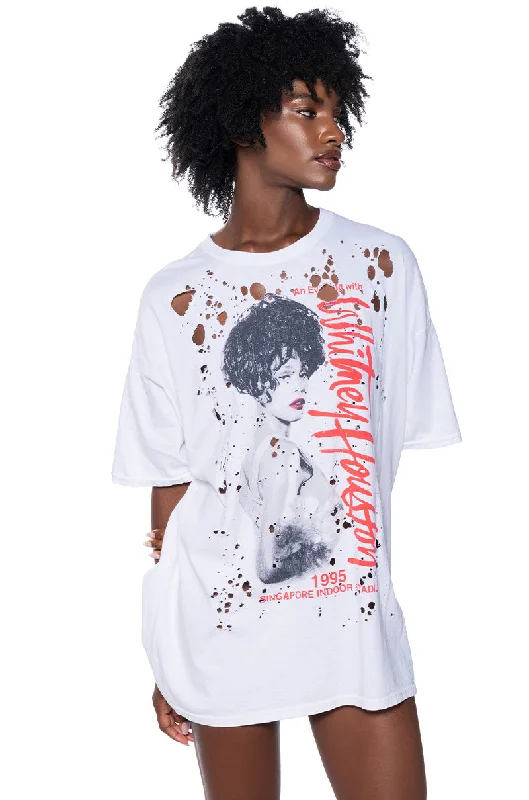 Women's Racerback DressesWHITNEY HOUSTON GRAPHIC T SHIRT DRESS