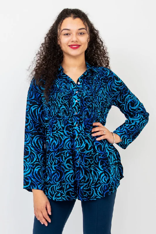 Women's Blouse with Shirt CollarCindy L/S Blouse, Whirpool