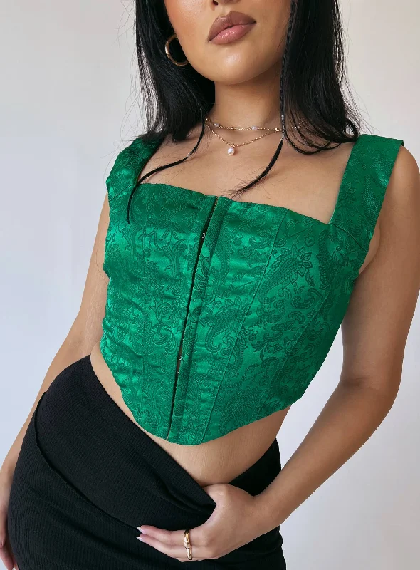 Women's Blouse with ShirringDay Dreaming Top Green