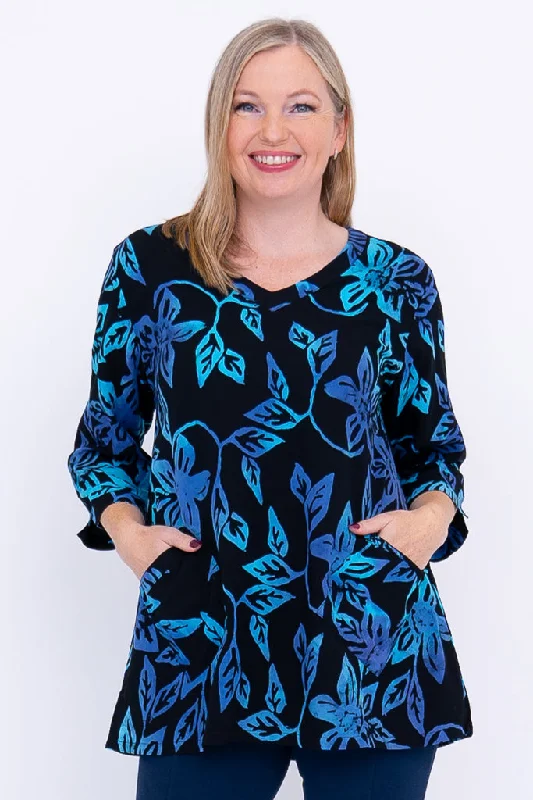 Women's Blouse with Keyhole CollarEvelyn Top, Fairytale