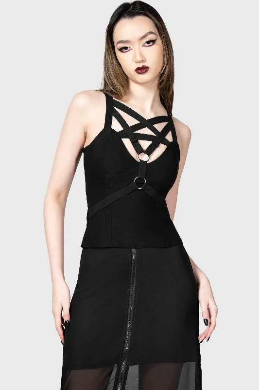 Women's Blouse with V-Shaped CollarHarness Ur Power Top