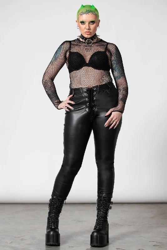 Women's Ruffled BlouseHellrazor Fishnet Top [B]